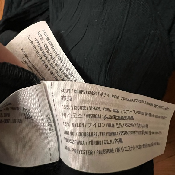 Abercrombie & Fitch Black Dress Size LT Dress with Flutter Sleeves - Picture 7 of 10